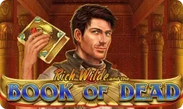 Book of Dead nyerőgép a Vipsta Casino lobbijában