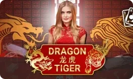 Dragon Tiger asztali játék a Vipsta Casino lobbijában